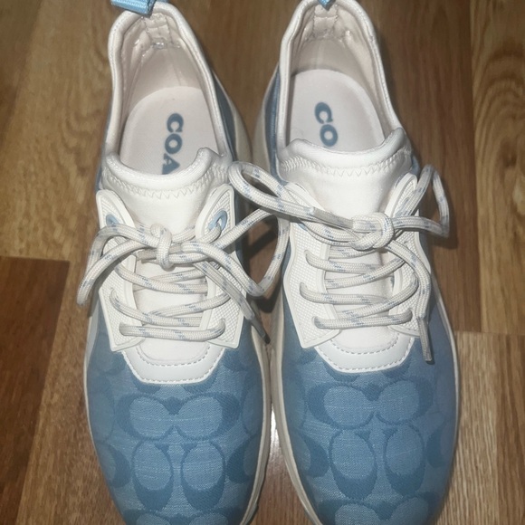Coach Blue and White Sneakers Casual Athletic Style - Picture 1 of 5